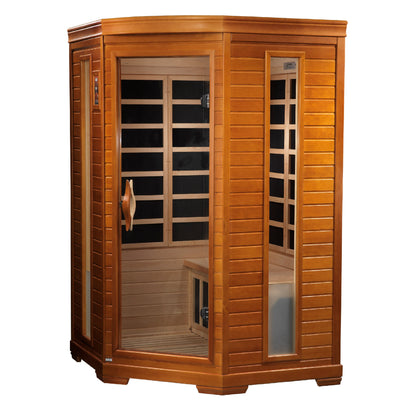 Dynamic Heming 2-Person Corner Infrared Sauna – Low EMF With FAR Infrared