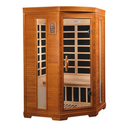 Dynamic Heming 2-Person Corner Infrared Sauna – Low EMF With FAR Infrared