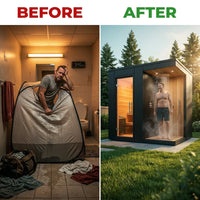 AaltoTherm Noir Spa Suite Outdoor Sauna — Before & After