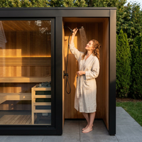 AaltoTherm Noir Spa Suite Outdoor Sauna — Lifestyle