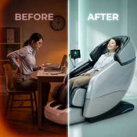 AetherRelax Quantum Massage Chair — Before & After