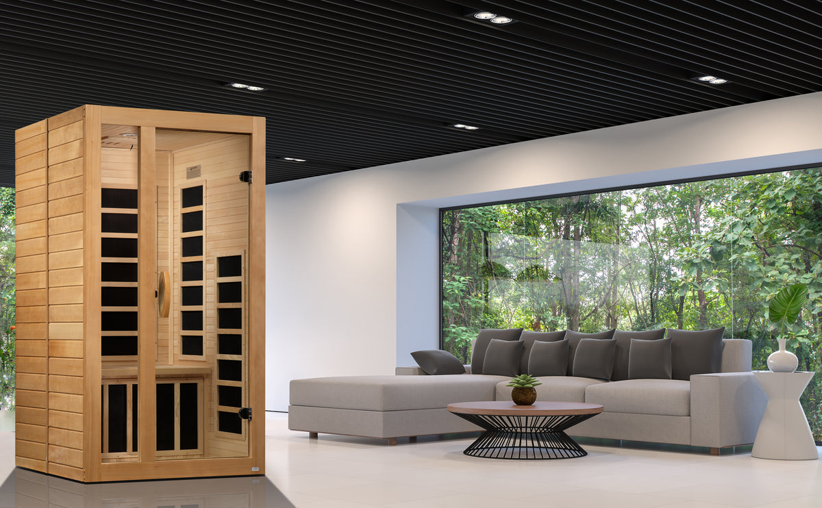 Dynamic Gracia 1-2 Person Low EMF FAR Infrared Sauna | Canadian Hemlock