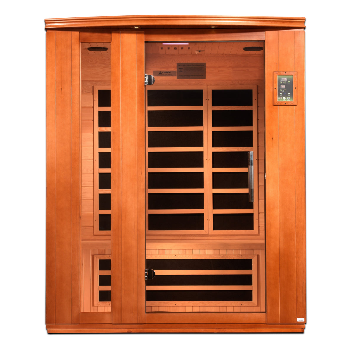 Dynamic Lugano 3-person Low EMF FAR Infrared Sauna | Canadian Hemlock