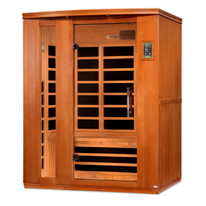 Dynamic Lugano 3-person Low EMF FAR Infrared Sauna | Canadian Hemlock