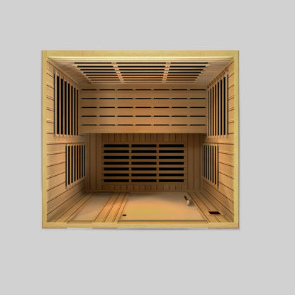Dynamic Lugano 3-person Low EMF FAR Infrared Sauna | Canadian Hemlock
