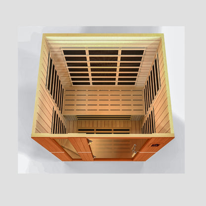 Dynamic Lugano 3-person Low EMF FAR Infrared Sauna | Canadian Hemlock