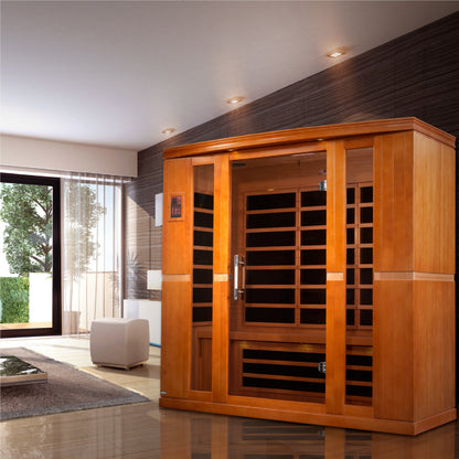 Dynamic Bergamo 4-person Low EMF FAR Infrared Sauna (Canadian Hemlock)