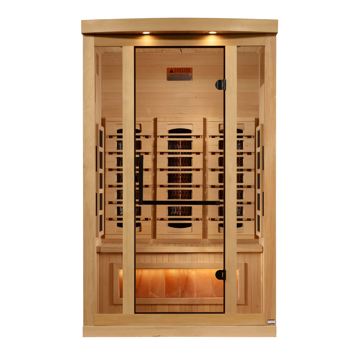 Golden Designs 2-Person Infrared Sauna with Himalayan Salt Bar