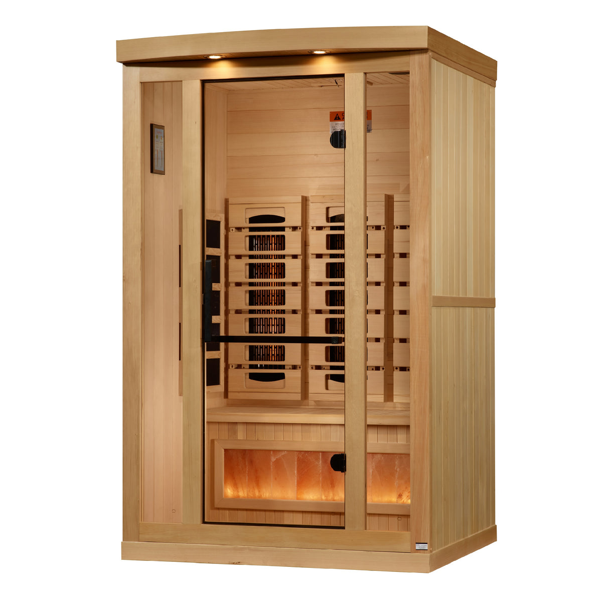 Golden Designs 2-Person Infrared Sauna with Himalayan Salt Bar