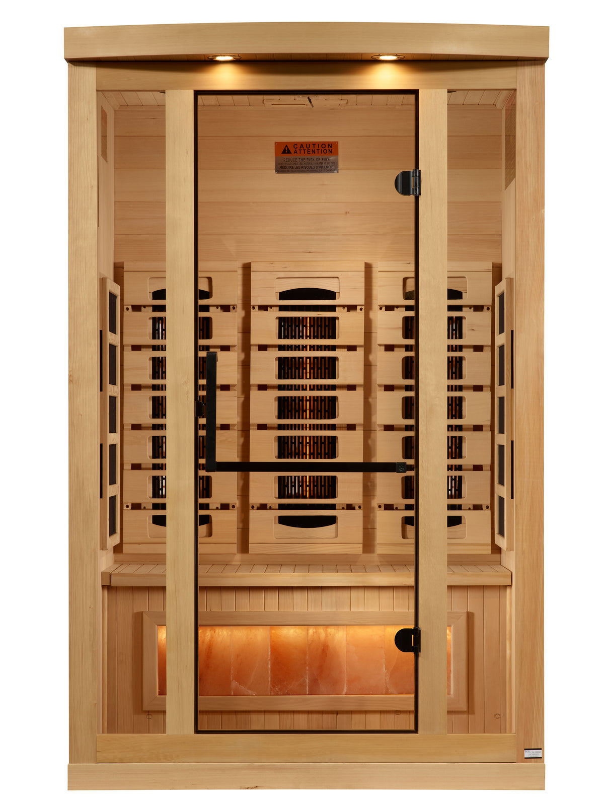 Golden Designs 2-Person Infrared Sauna with Himalayan Salt Bar