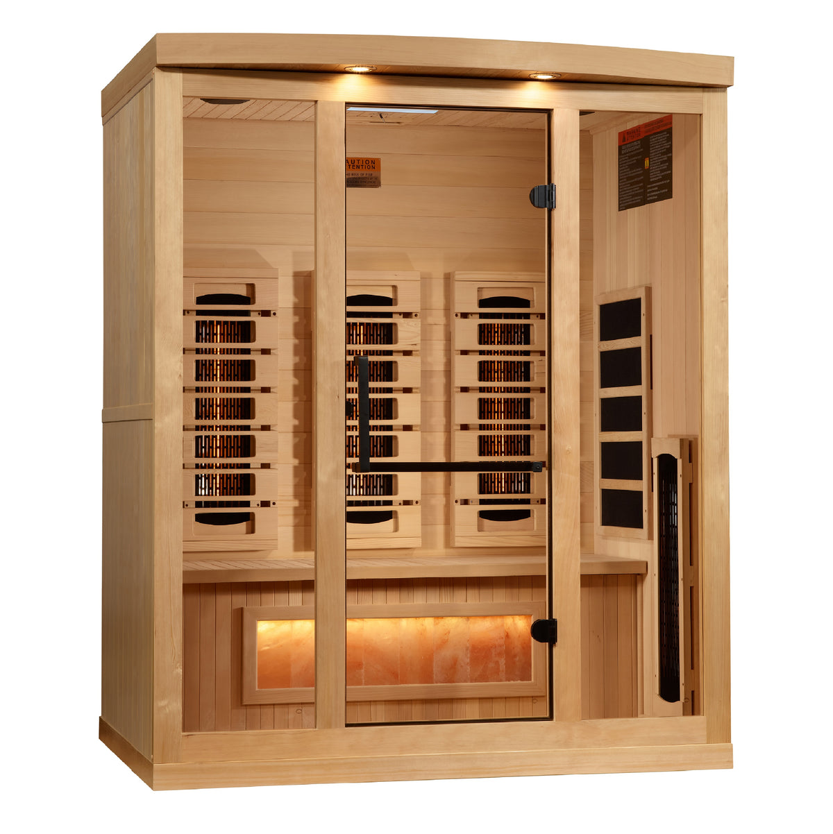 Golden Designs 3-Person Full Spectrum Near Zero EMF Infrared Sauna