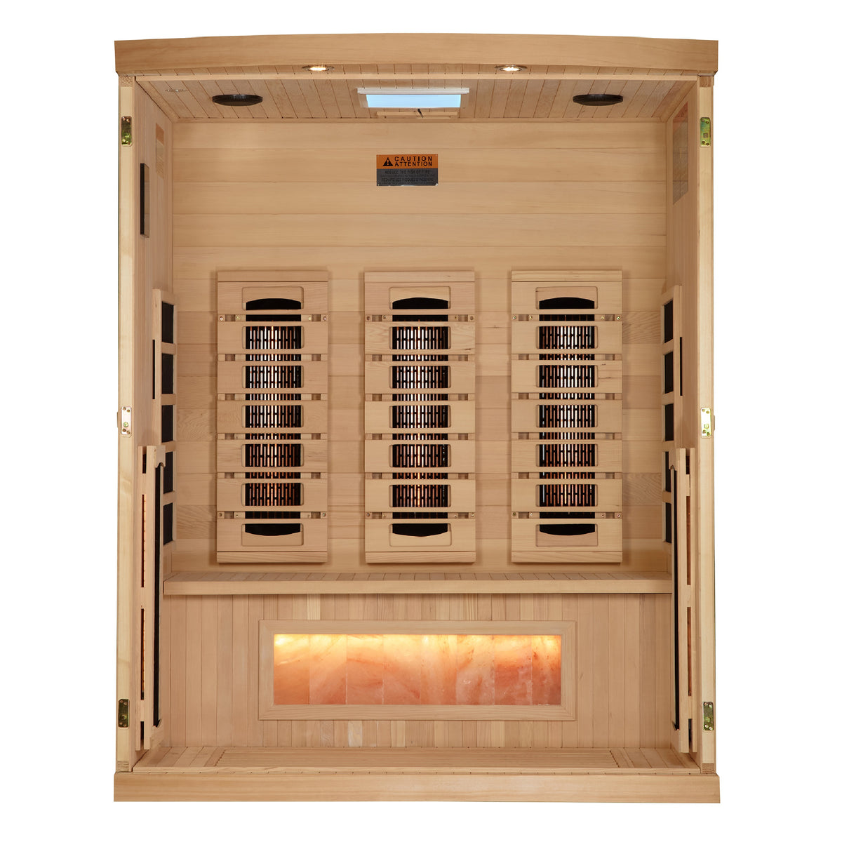 Golden Designs 3-Person Full Spectrum Near Zero EMF Infrared Sauna