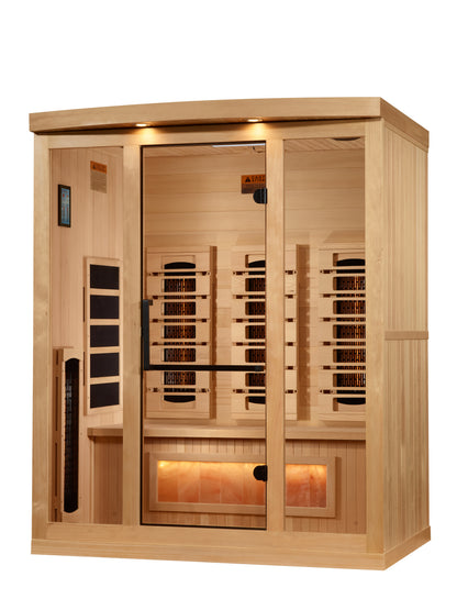 Golden Designs 3-Person Full Spectrum Near Zero EMF Infrared Sauna