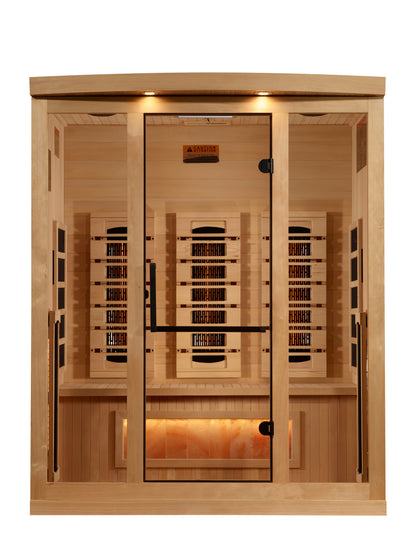 Golden Designs 3-Person Full Spectrum Near Zero EMF Infrared Sauna