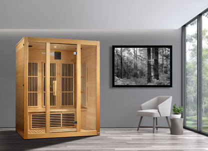 Maxxus Bellevue 3-Person Low EMF FAR Infrared Sauna (Canadian Hemlock)