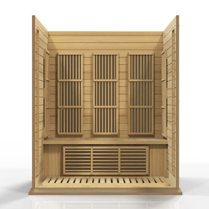 Maxxus 3-Person Low EMF (Between 5-10 MG) FAR Infrared Sauna (Canadian Hemlock)