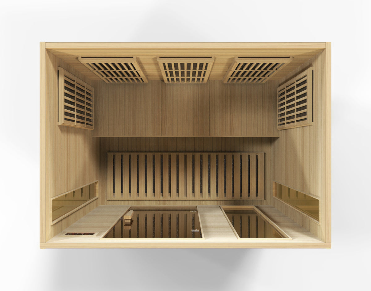 Maxxus 3-Person Low EMF (Between 5-10 MG) FAR Infrared Sauna (Canadian Hemlock)