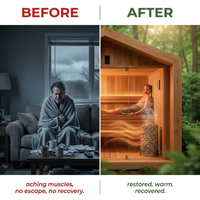 NordHaven Aurora Ridge Outdoor Sauna — Before & After