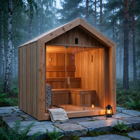 NordHaven Aurora Ridge Outdoor Sauna — Studio Shot