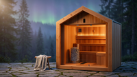 NordHaven Aurora Ridge Outdoor Sauna — Lifestyle
