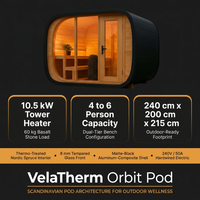 VelaTherm Orbit Pod Outdoor Sauna — Results & Stats