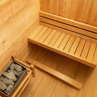 Dry Heat Sauna Built for Premium Home Wellness, 2-Person Capacity, A-Grade Canadian Cedar, Finnish Electric Stove