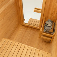 Dry Heat Sauna Built for Premium Home Wellness, 2-Person Capacity, A-Grade Canadian Cedar, Finnish Electric Stove